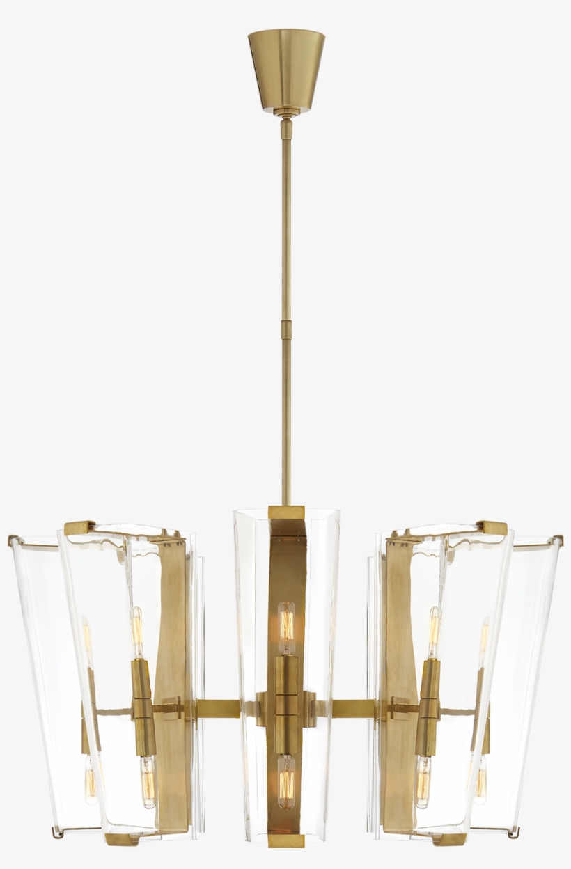 Alpine Medium Chandelier In Hand-rubbed Antique Brass - Ceiling Fixture, transparent png #9270563