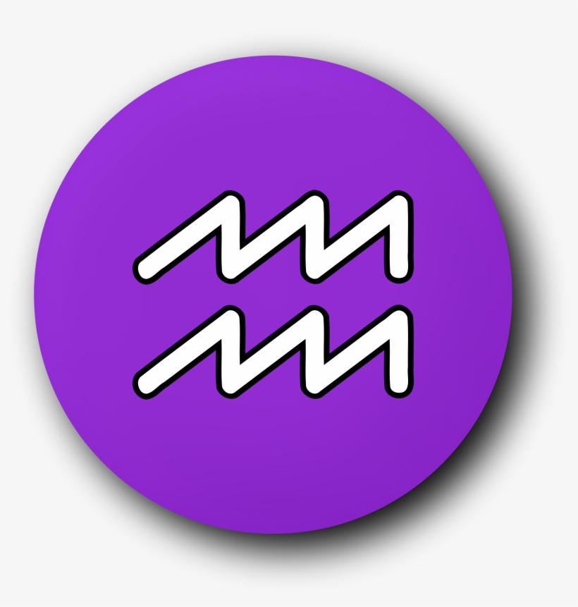 Click To Enlarge Aquarius Symbol Vector Clipart - Circle, transparent png #9270640