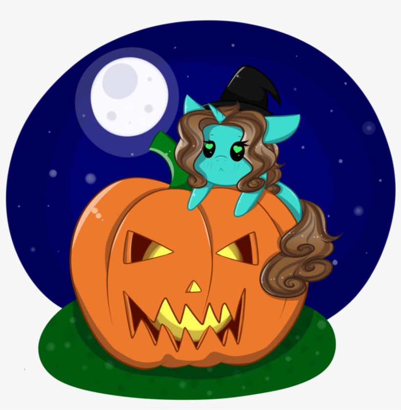 Mimihappy99, Chibi, Commission, Female, Full Moon, - Jack-o'-lantern, transparent png #9270643