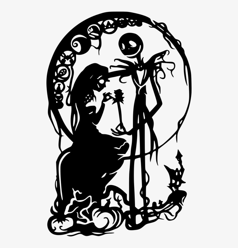 Movies, Personal Use, Sally Jack, - Nightmare Before Christmas Black And White, transparent png #9271068