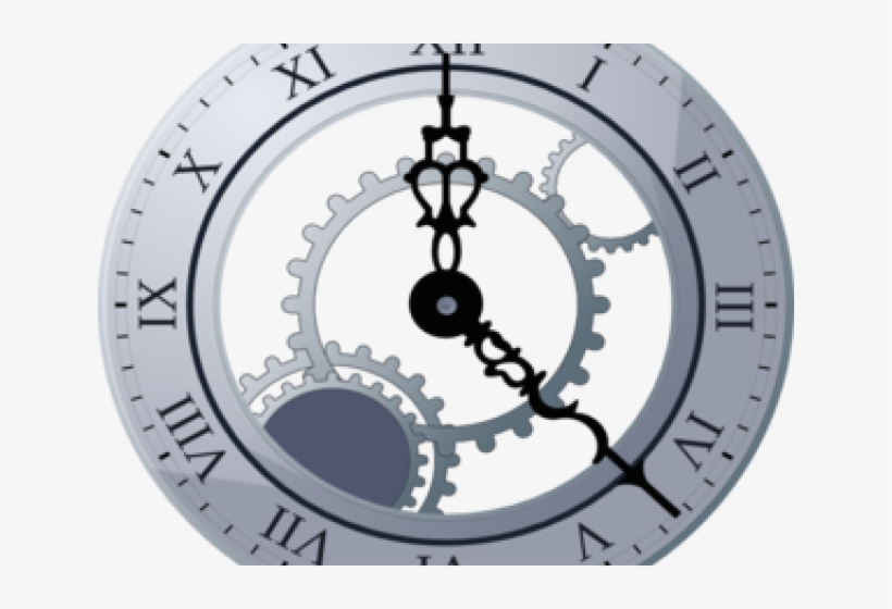 Drawn Gears Cartoon Clock - Broken Clock Transparent Background, transparent png #9271504