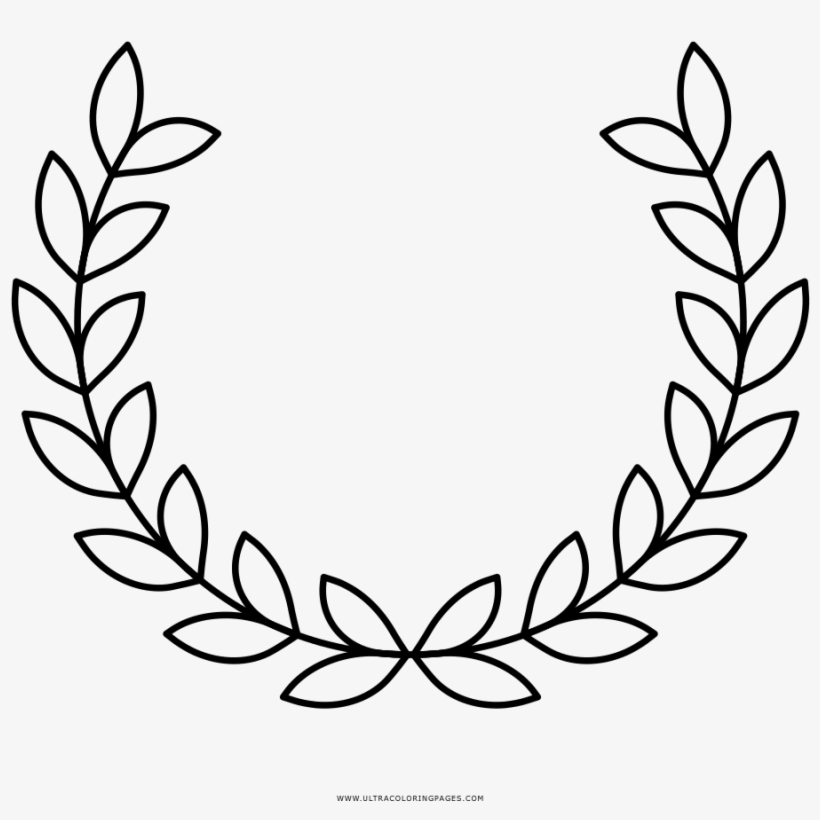 Laurel Wreath Coloring Page - Fovant Badges, transparent png #9272598