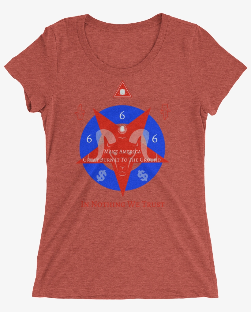 Ladies' American Pentagram Short Sleeve T-shirt - Goldendoodle Shirt, transparent png #9273129