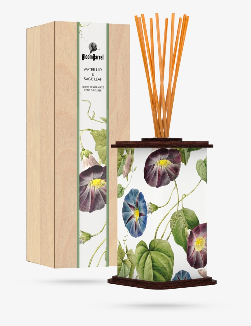 Bloombarrel Home Fragrance Reed Diffuser Water Lily - Neroli, transparent png #9273620