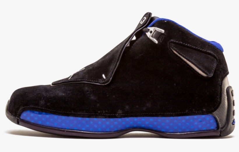 Nike Air Jordan 18 'black/metallic Silver Sport Royal' - Aa2494 007, transparent png #9275037