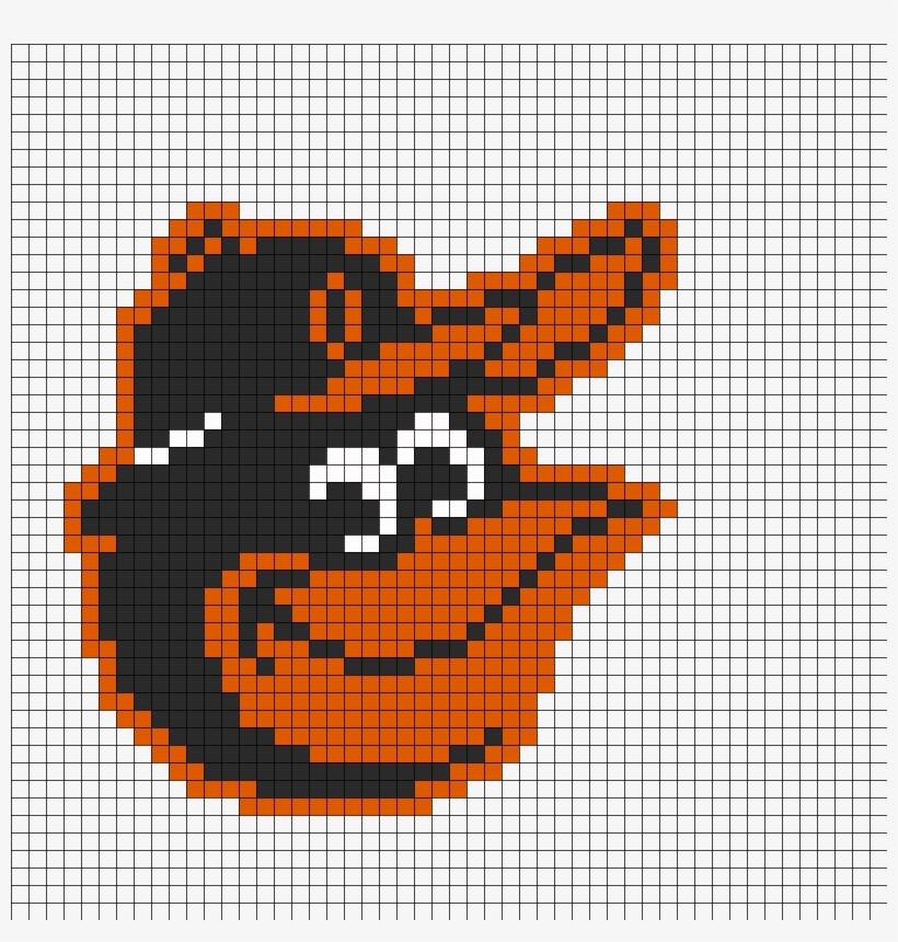 Baltimore Oriole's Bird Mascot - Mlb Logos Pixel Art, transparent png #9275158