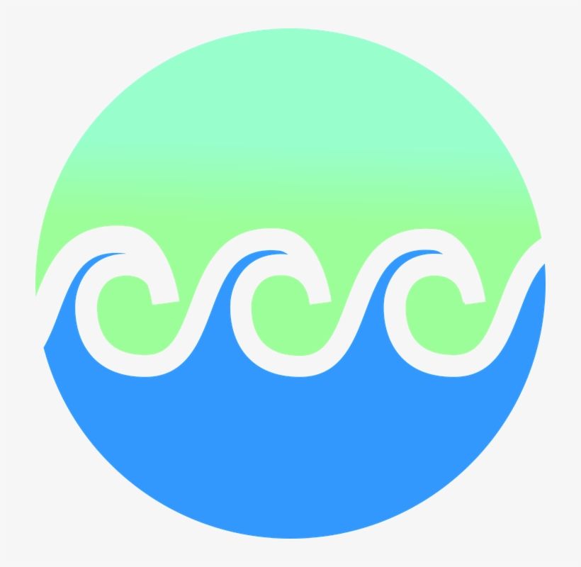 Waves Gradient Beach - Gambar Ombak Logo, transparent png #9275862