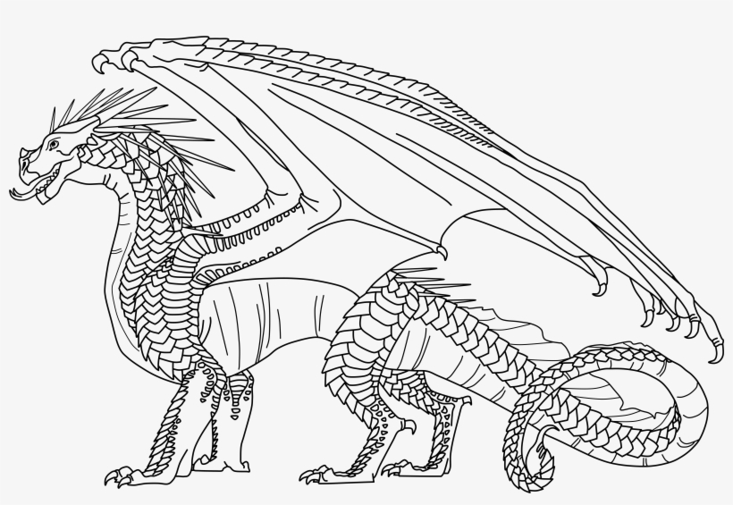 Full Size Of Free Wings Of Fire Coloring Pages Dragonet - Wings Of Fire Hybrid Coloring Pages, transparent png #9276163