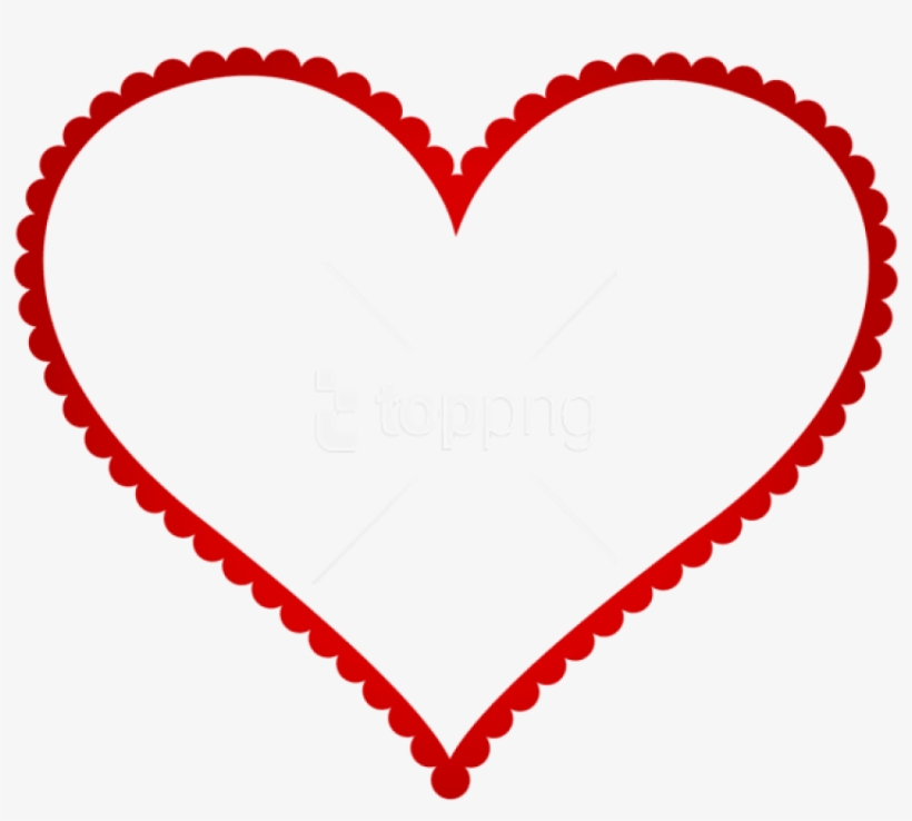 Free Png Download Red Heart Border Frame Clipart Png - Turquoise Bead Hoop Earrings, transparent png #9276335