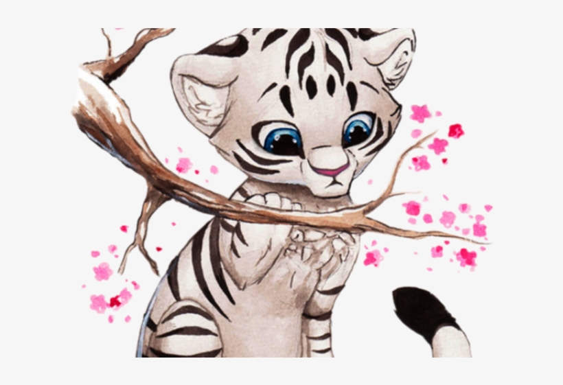 Manga Clipart Anime Cat - Anime White Tiger Girl, transparent png #9276347