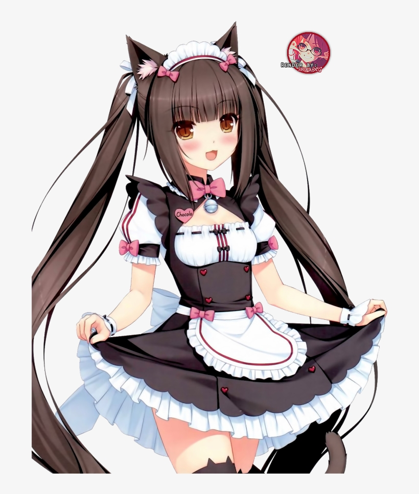 Anime Anime Maid Anime Girl Anime Cat Girl - Chocola Neko Girl, transparent png #9276463