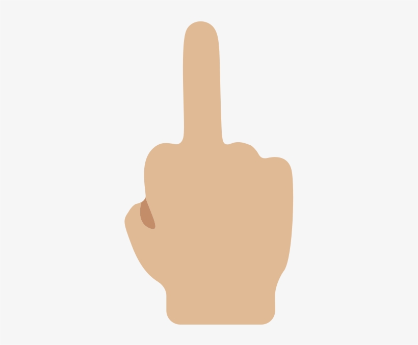 Emoji U1f595 1f3fc - Emoji Dedo Do Meio, transparent png #9276634