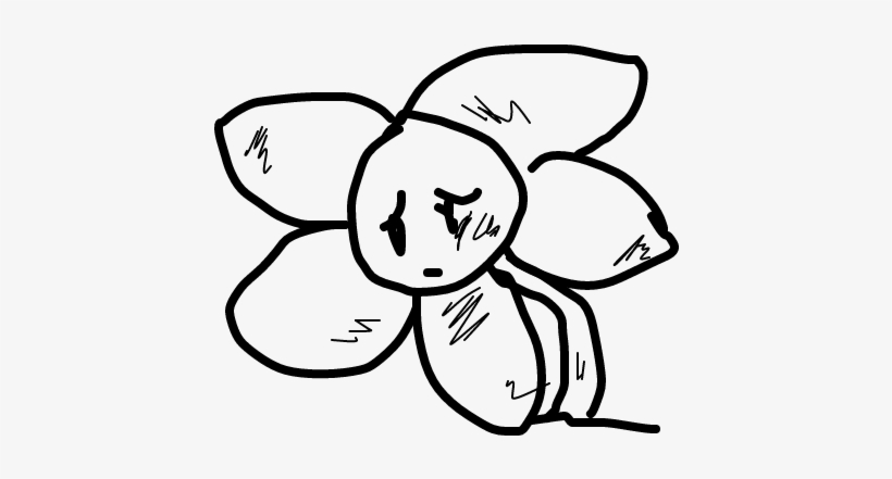 Fell Flowey - Cartoon, transparent png #9276766