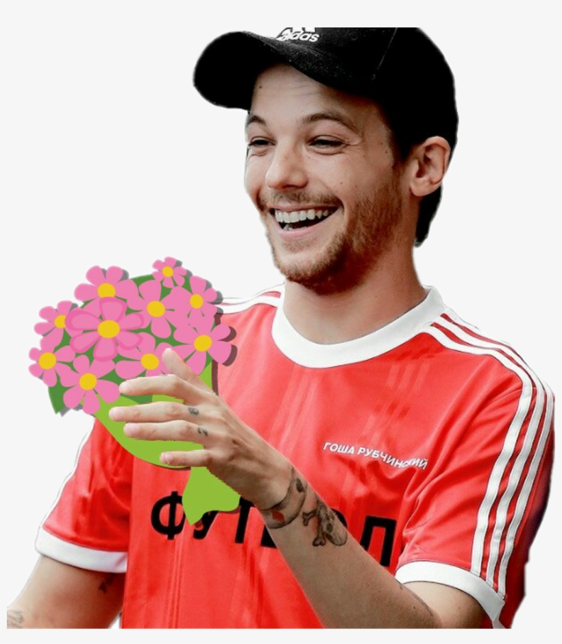 Louistomlinson Louis Tomlinson Edit Flores Onedirection - Soccer Player, transparent png #9277033