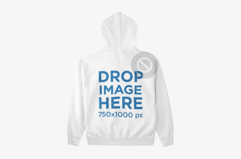 Mockup Of A Hoodie Back Against A Flat Background - Hoodie, transparent png #9278000