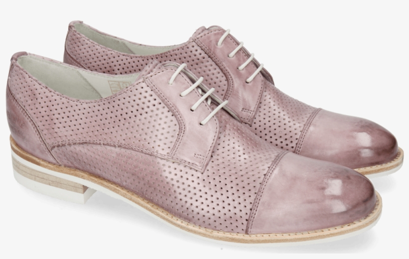 Derby Shoes Amelie 2 Vegas Perfo Light Purple - Leather, transparent png #9278083