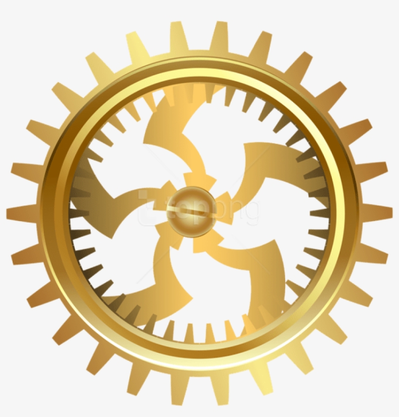 Free Png Download Gold Gear Clipart Png Photo Png Images - Animated Digital Clock Free, transparent png #9278085