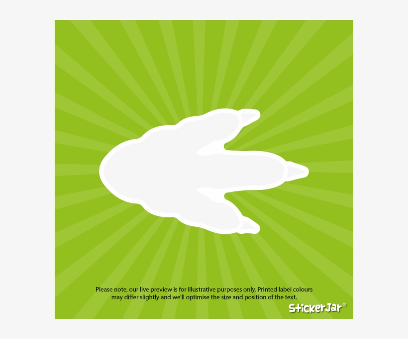 45mm X 27mm Dinosaur Feet Shoe Label - Illustration, transparent png #9278413