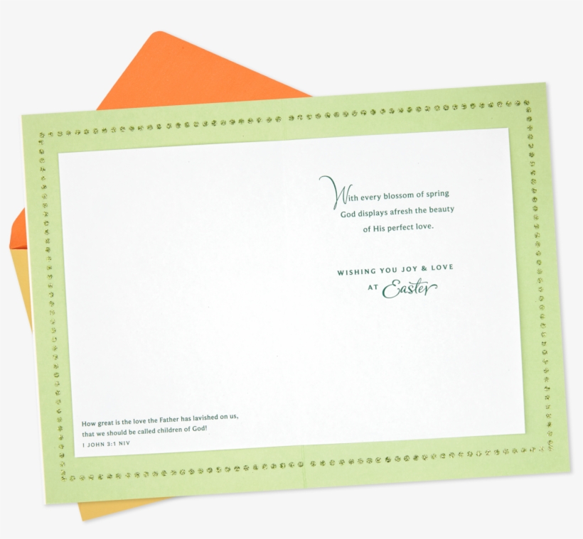 White Lily Religious Easter Card - Document, transparent png #9279296