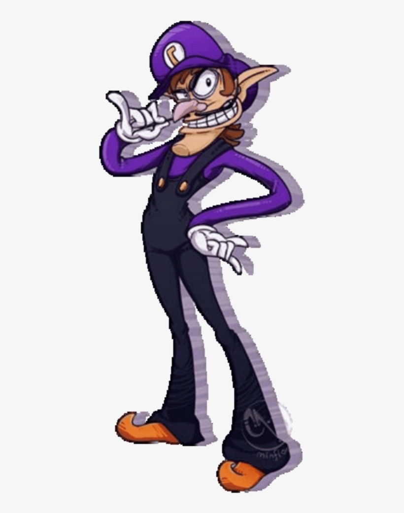 Waluigi Waluigitime Supersmashbros Supersmashbrosultima - Cartoon, transparent png #9279658