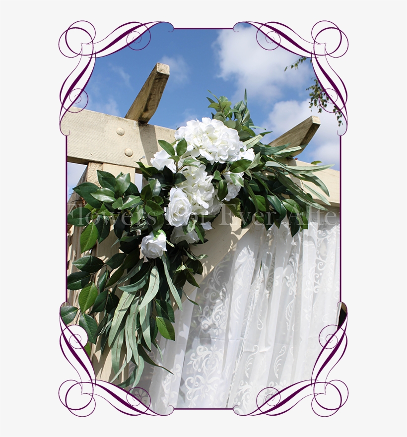 Georgie White Corner Arbor / Arch Decoration Package - Floral Arrangements For Arbors, transparent png #9280088