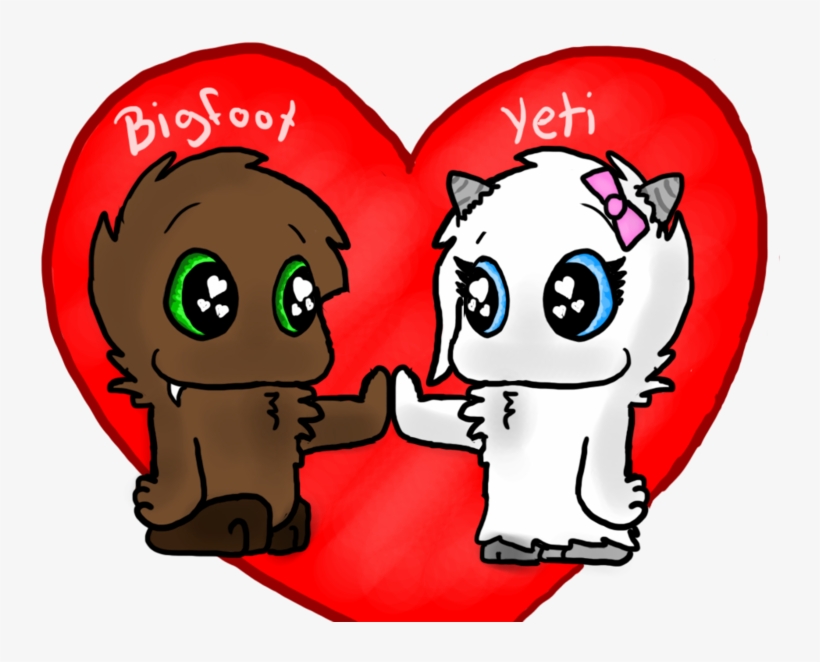 Bigfoot And Yeti Love, transparent png #9280536