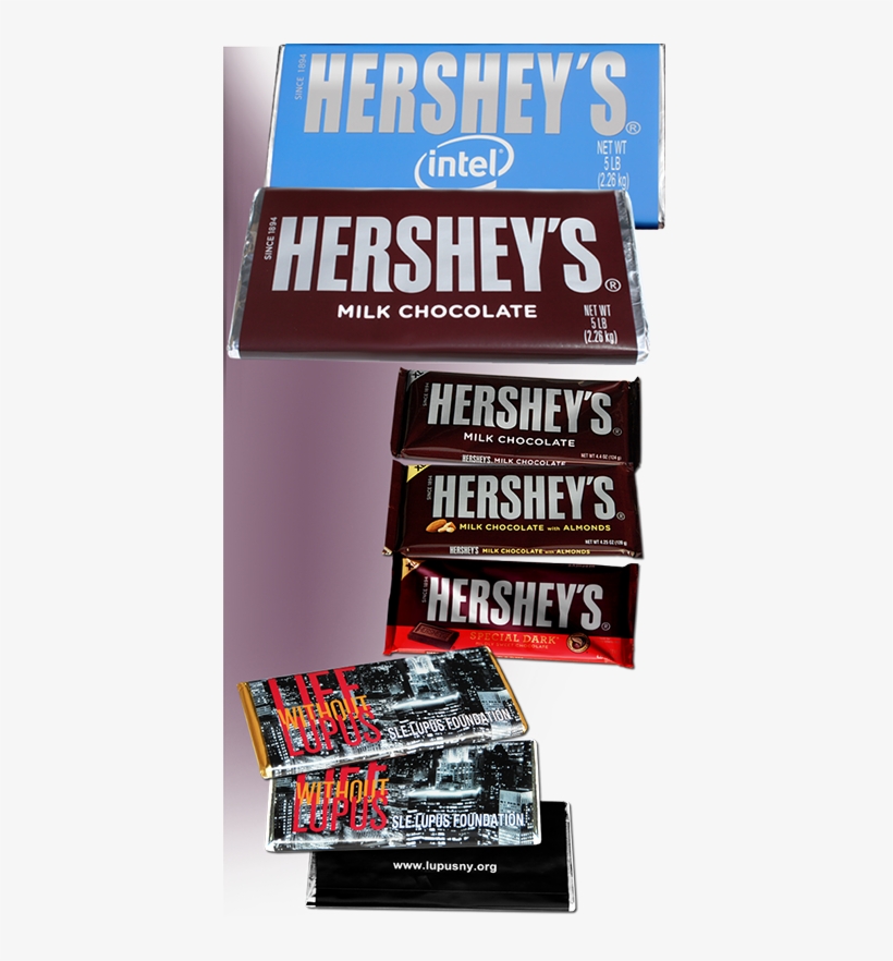 Custom Wrapped Big Hershey Bars - Chocolate Bar, transparent png #9281585