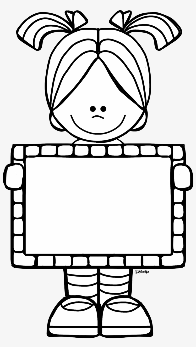 Clip Art Black And White Library Pin Do A N Lia Lopes - Cute Cartoon Black And White Kids Writing, transparent png #9281937