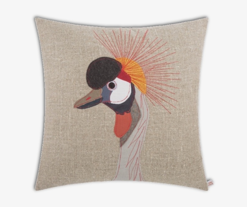 Crowned Crane - Cushion, transparent png #9282062