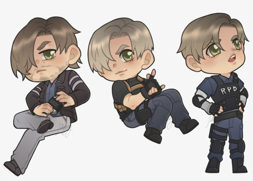 Leon Chibis - Resident Evil 2 Remake Fanart, transparent png #9282589