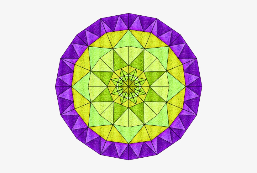 Abstract Paper Patterned Circle Yellow And Purple - Plate, transparent png #9282969