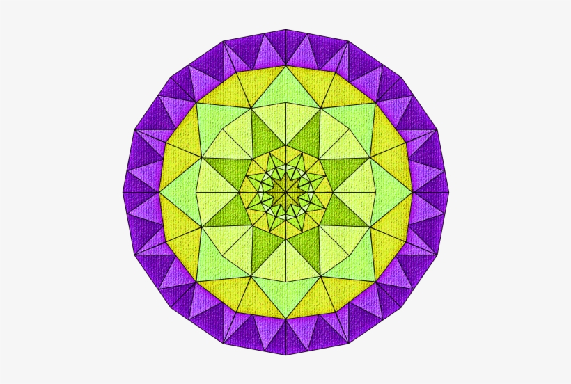 Abstract Paper Patterned Circle Yellow And Purple - Plate, transparent png #9282969