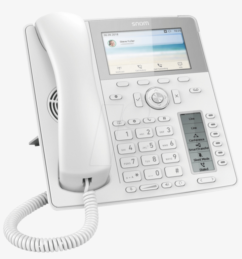 Ip Desk Phone, With Cord, White Snom - D785 Snom, transparent png #9283054