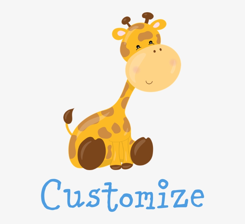 Custom Baby Giraffe Baby Blanket - 10 Month Old Logo, transparent png #9283253