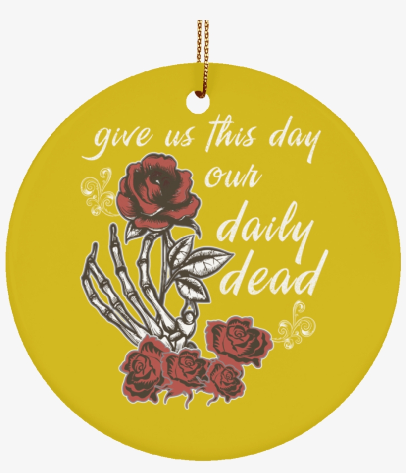 Daily Dead Rose Ceramic Circle Tree Ornament - Hybrid Tea Rose, transparent png #9283417