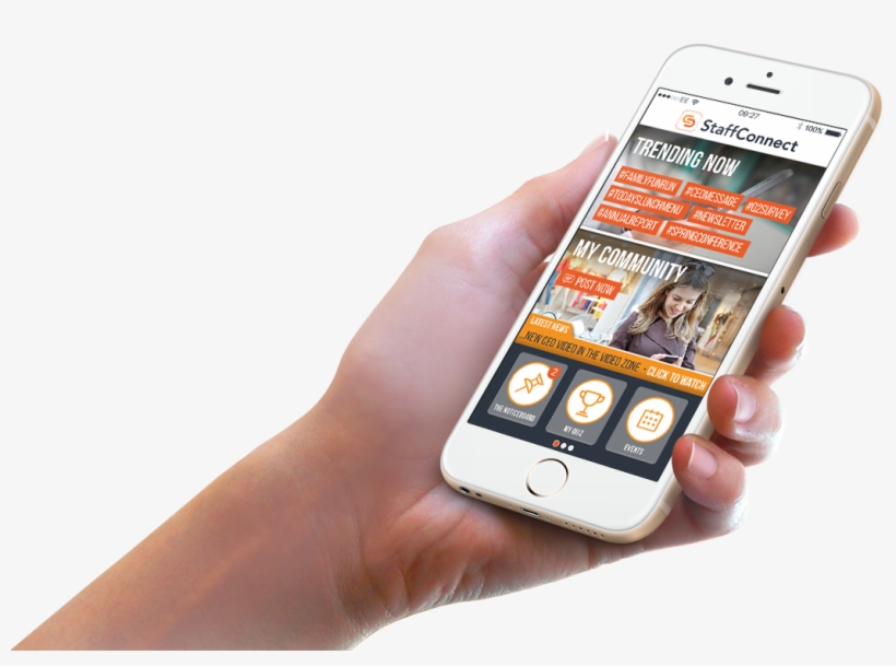 Iphone Hand Png - Iphone In Hand Png, transparent png #9283454