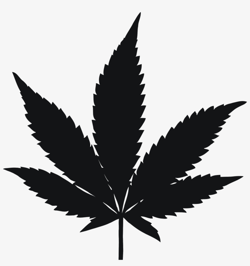 Drawing Hemp Transprent Png Free - Weed Logo Black And White Png, transparent png #9283505