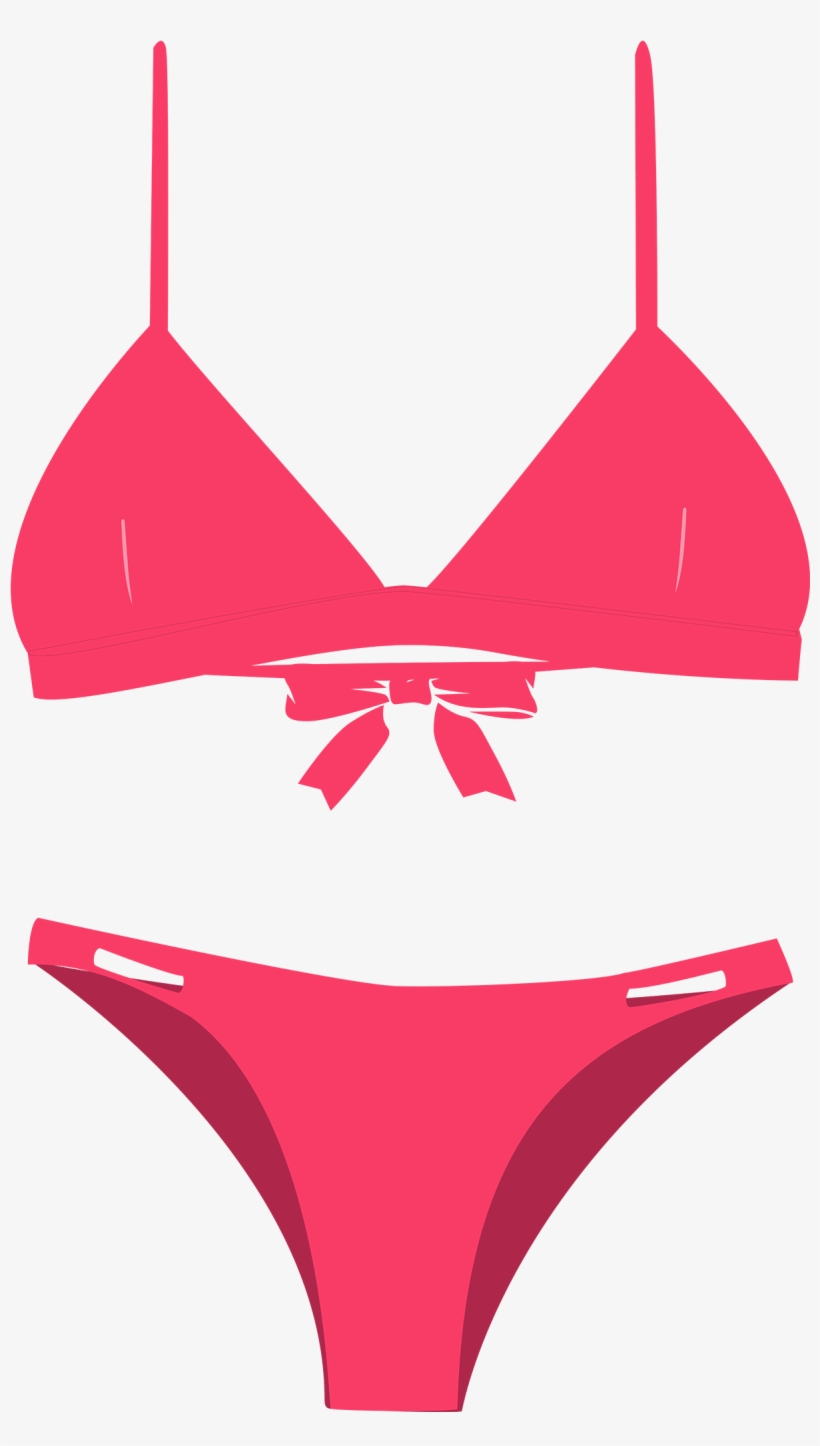 Neon Pink Bikini Set - Illustration, transparent png #9283583