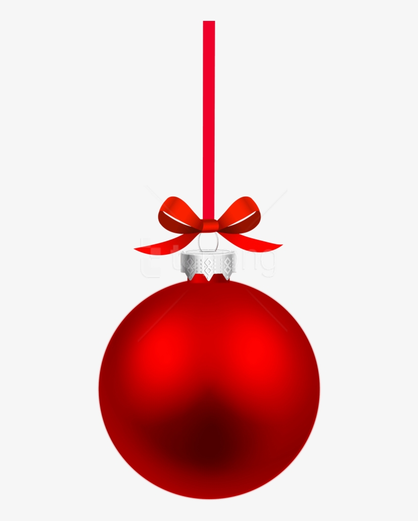 Free Png Download Red Hanging Christmas Ball Clipart - Red Christmas Ball Png, transparent png #9285159