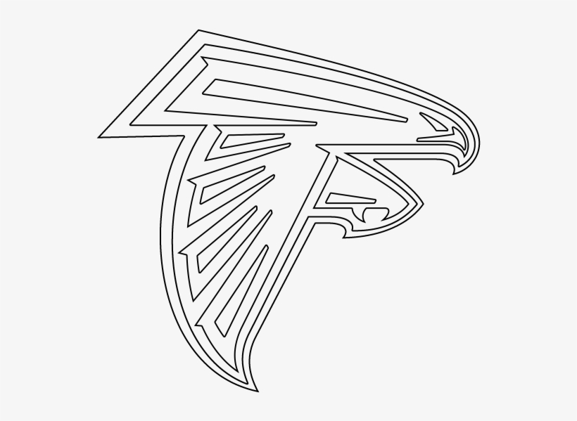 Glamorous Atlanta Falcons Coloring Pages 4 Stylish - Atlanta Falcons Logo Coloring Page, transparent png #9285939