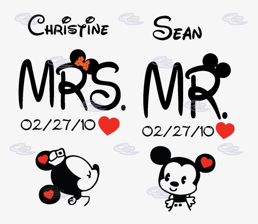 Home Page Shops Married With Mickey Mrs Mr Little Minnie - Mr & Mrs Mouse, transparent png #9286185