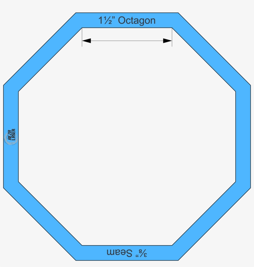 Octagon 1½” Inch Acrylic Template I Spy With ¼” Seam - Parallel, transparent png #9286372