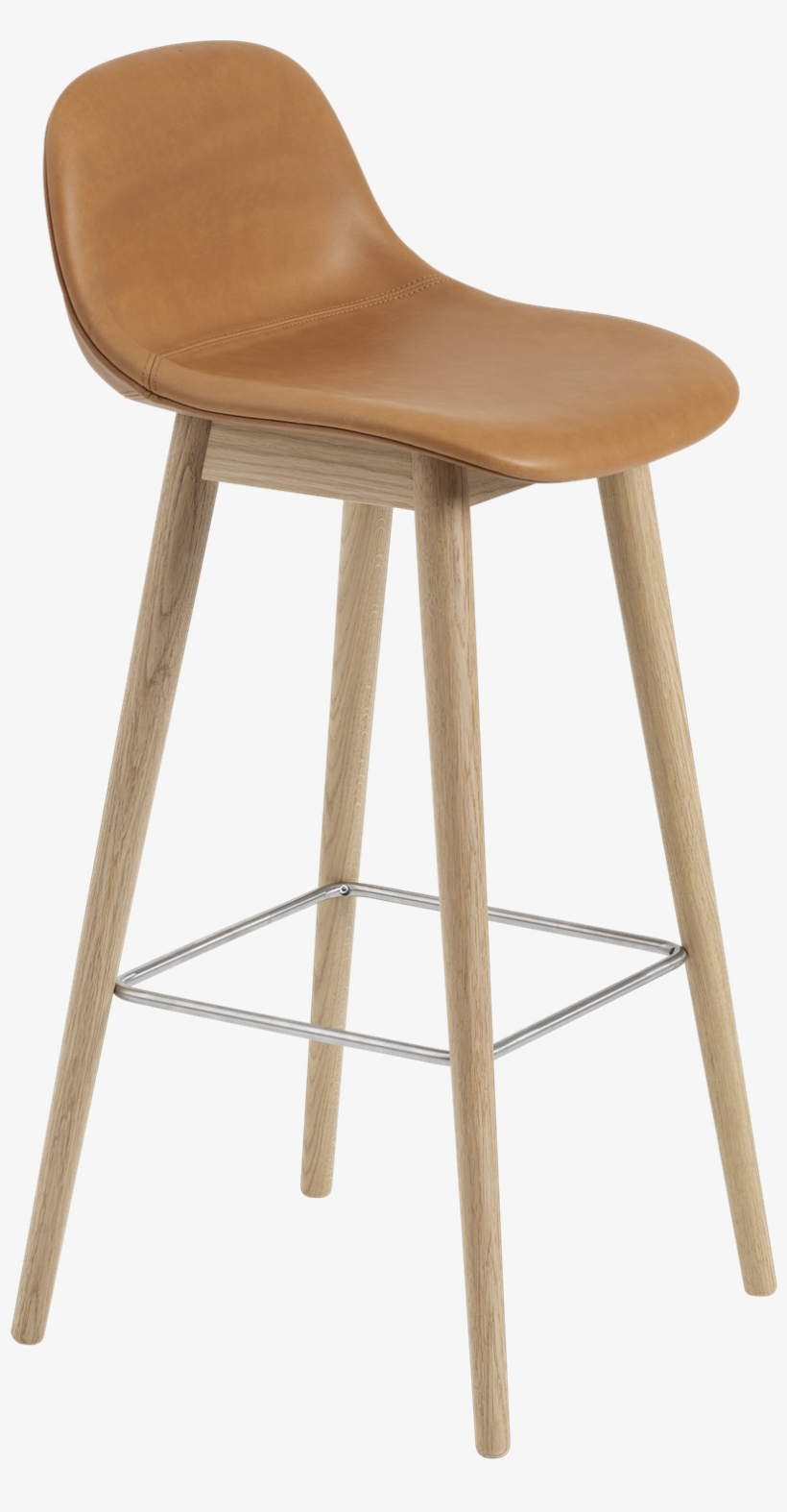 Back Wood H75 Full Uph Refine Cogn - Muuto Fiber Bar Stool Ochre, transparent png #9286560