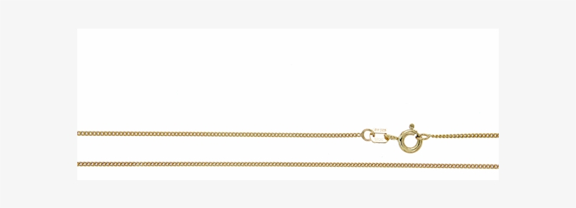9ct Gold-bonded Silver 030 Gauge Curb 50cm - Necklace, transparent png #9286880