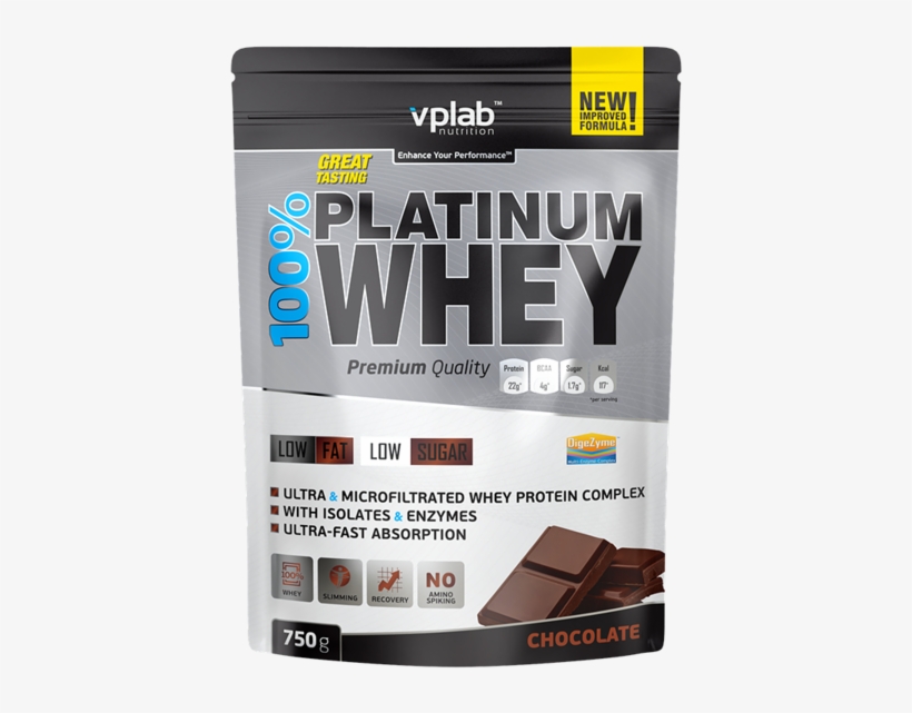 100% Platinum Whey - Vplab, transparent png #9286943