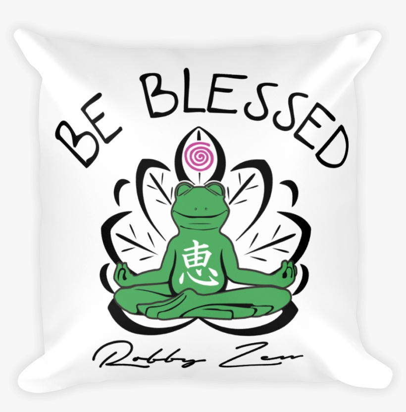 Be Blessed Buddha Froggy • Robbyzen - Cushion, transparent png #9287130