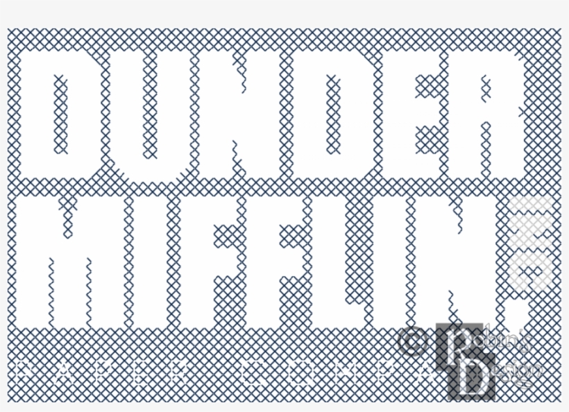 Dunder Mifflin Logo Cross Stitch Pattern For Shirt - Dunder Mifflin Logo White, transparent png #9289039