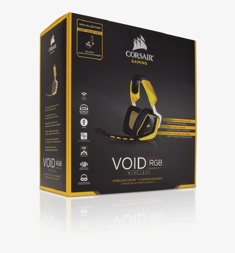 Void Wireless Dolby - Corsair Void Rgb 7.1, transparent png #9290088