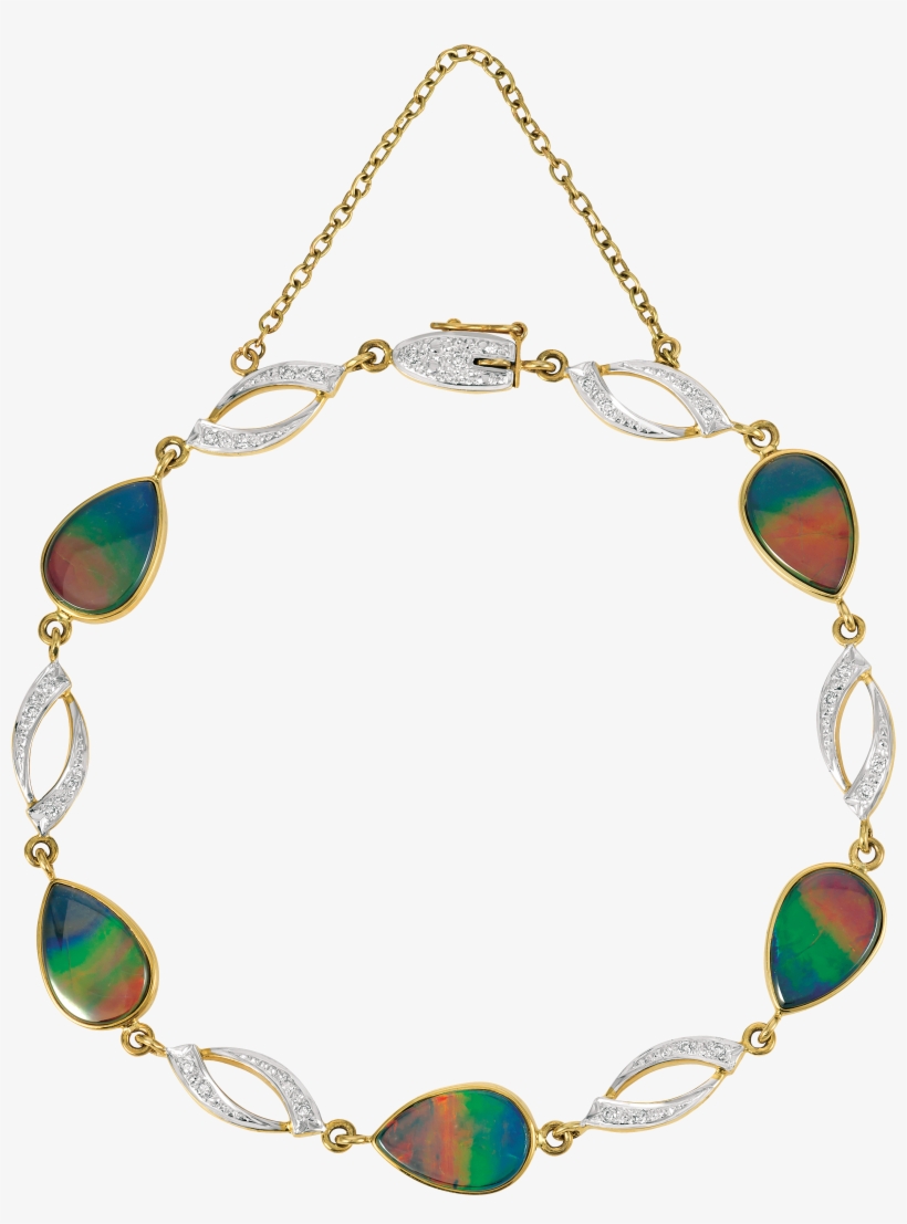 Nea 14k Yellow Gold Diamond Bracelet By Korite Ammolite - Necklace, transparent png #9291150