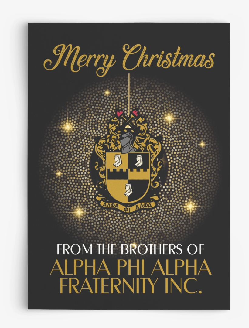 Alpha Phi Alpha Christmas Card - Alpha Phi Alpha Merry Christmas, transparent png #9291237